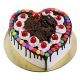 Black Forest Gems Decorated Heart Cake কালো বন রত্ন সজ্জিত হার্ট কেক 500 gm